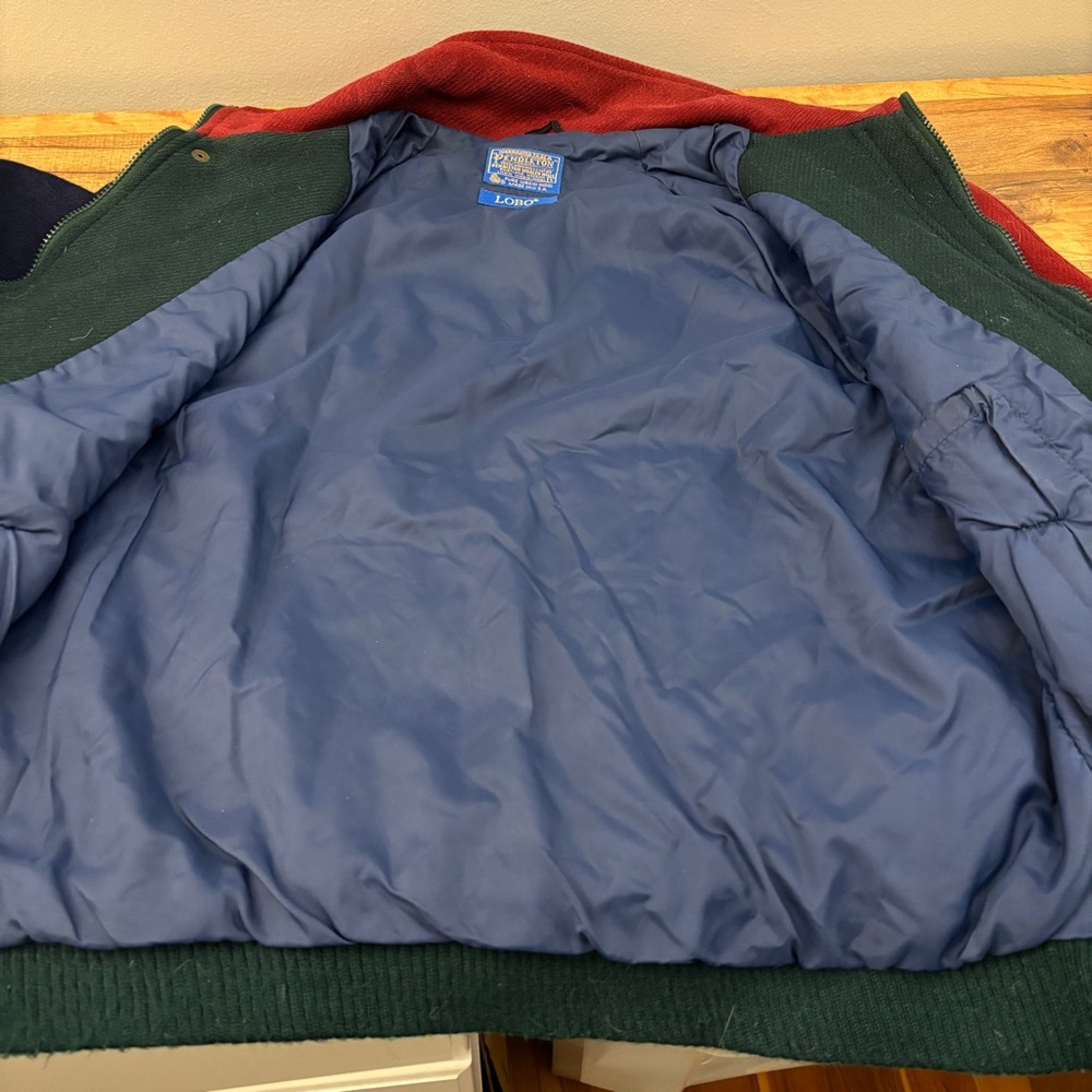 Pendleton Lobo Wool Button Front Zip Up Colorbloc… - image 6